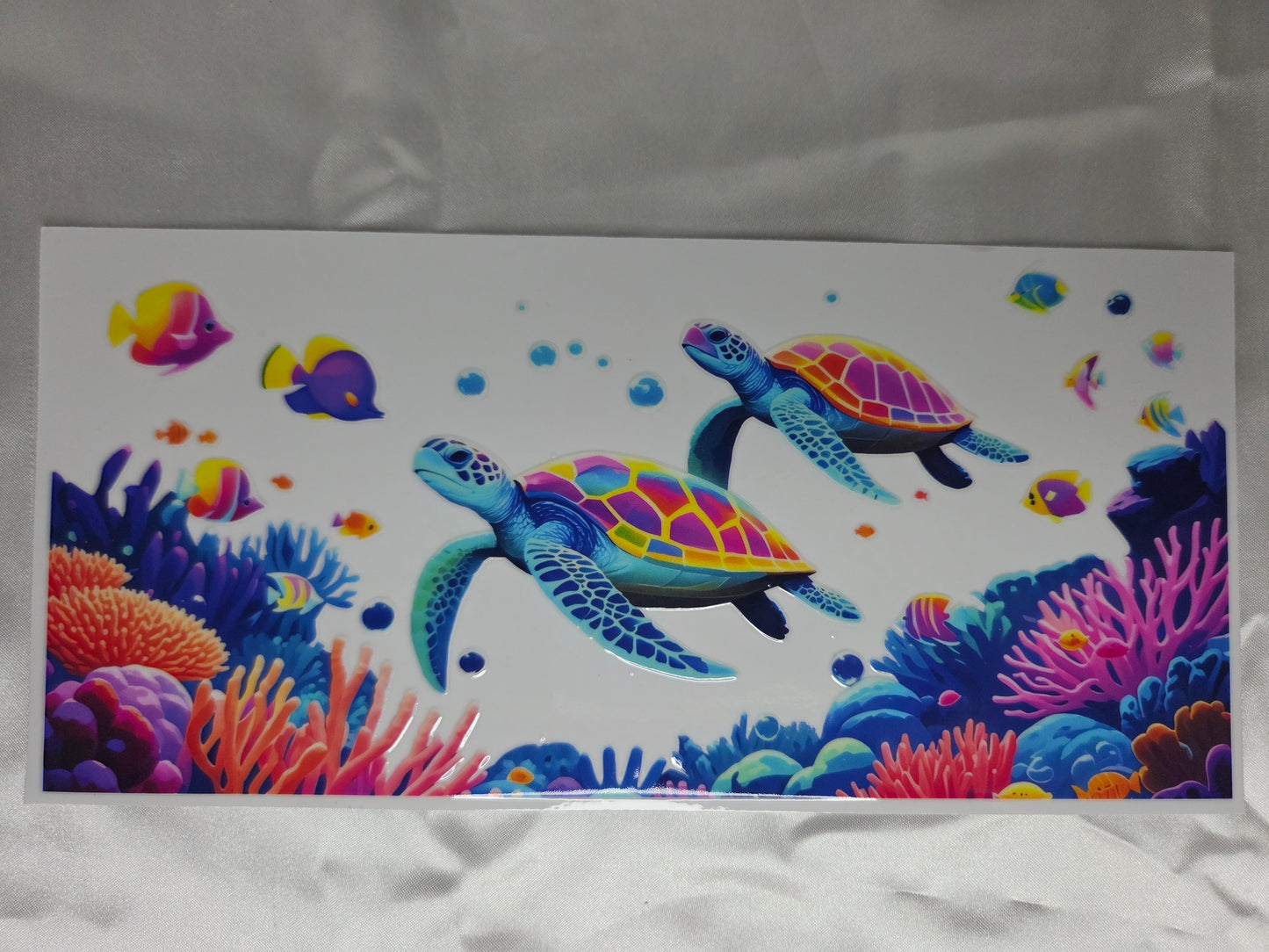 D Beach - UV DTF 9.5 - 2 Sea Turtles & Fish
