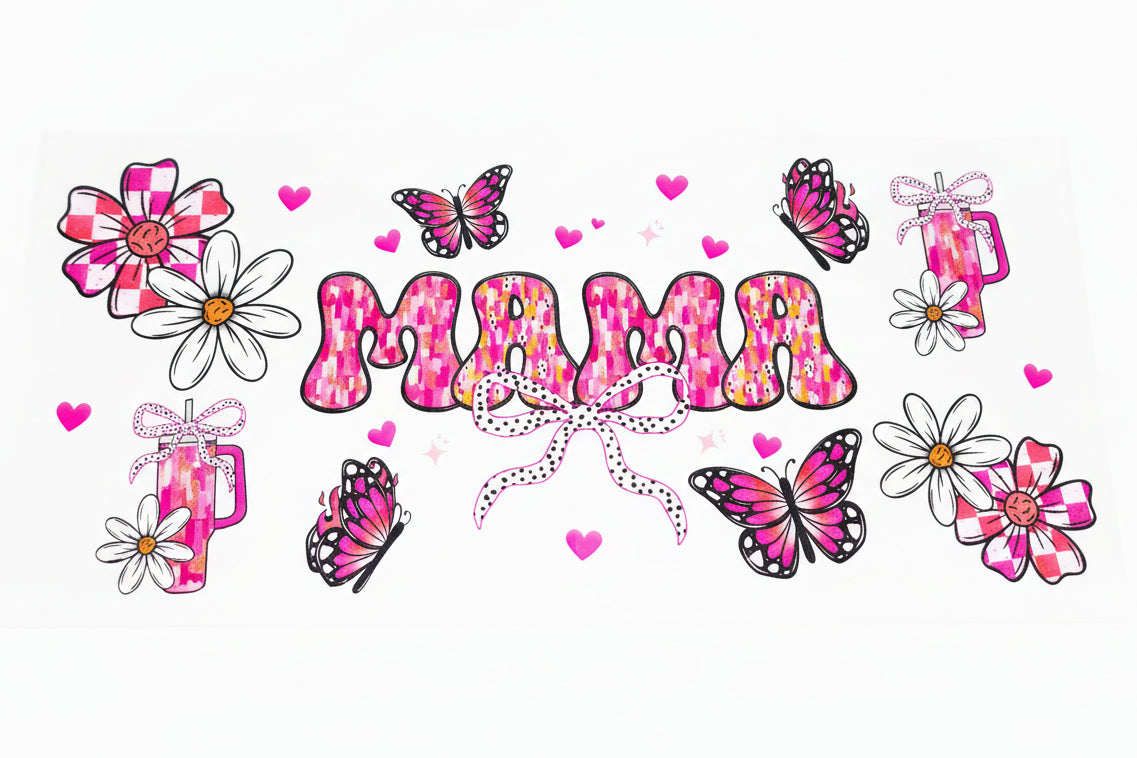 D MOM - UV DTF 9.5 - MAMA butterflies