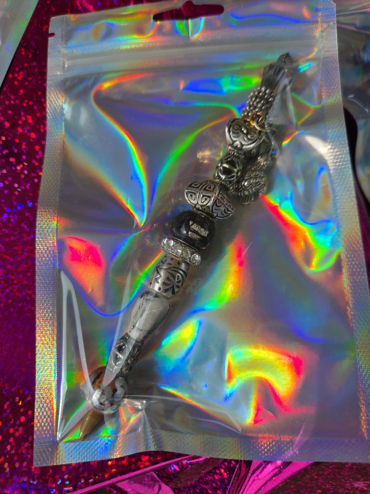 Beaded pen - turtle