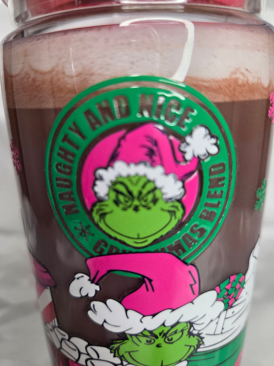 Pre-made Snowglobe acrylic Tumbler - Grinchmas Coffee
