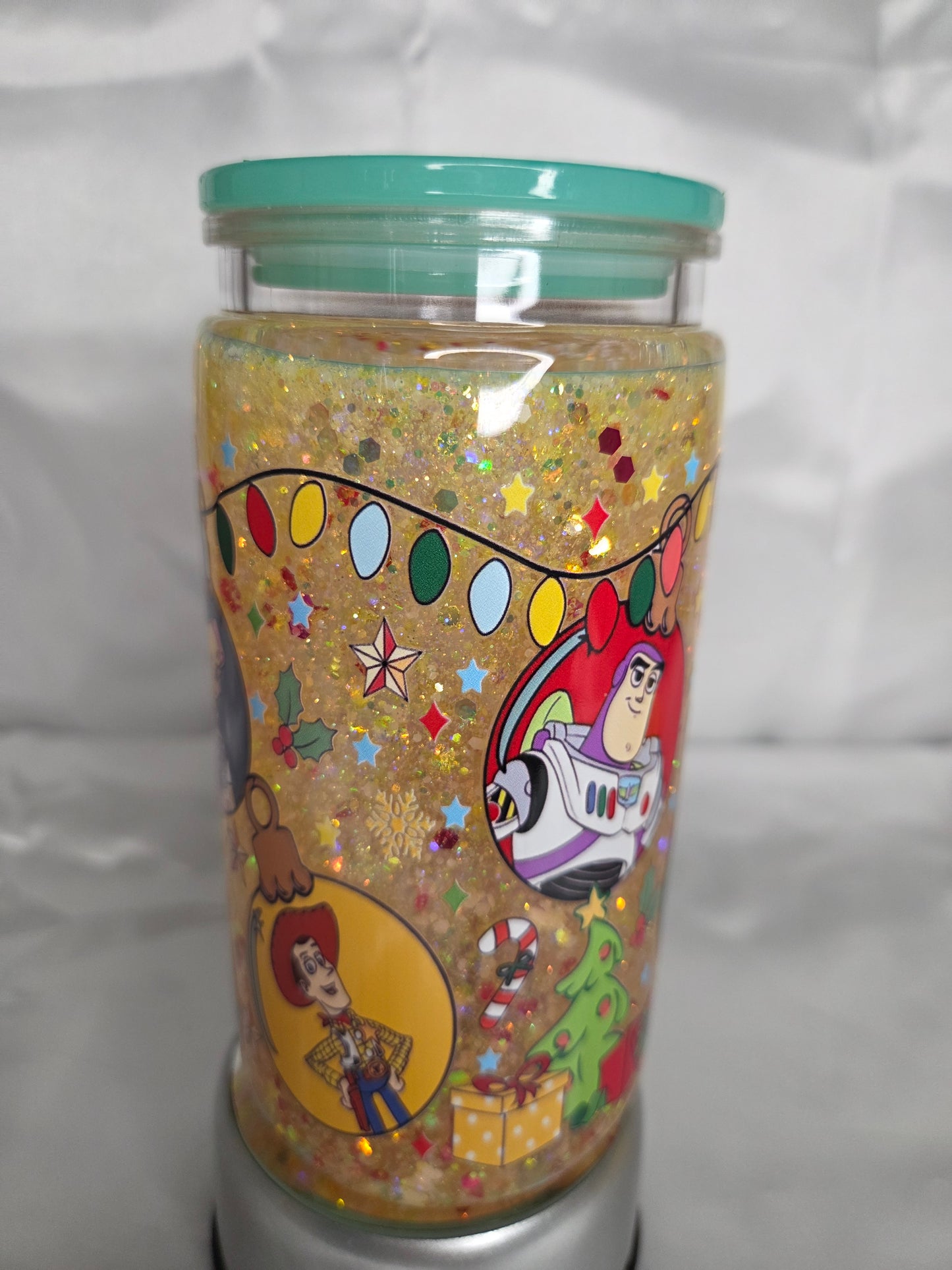 Pre-made Snowglobe acrylic Tumbler - Toy Story Christmas