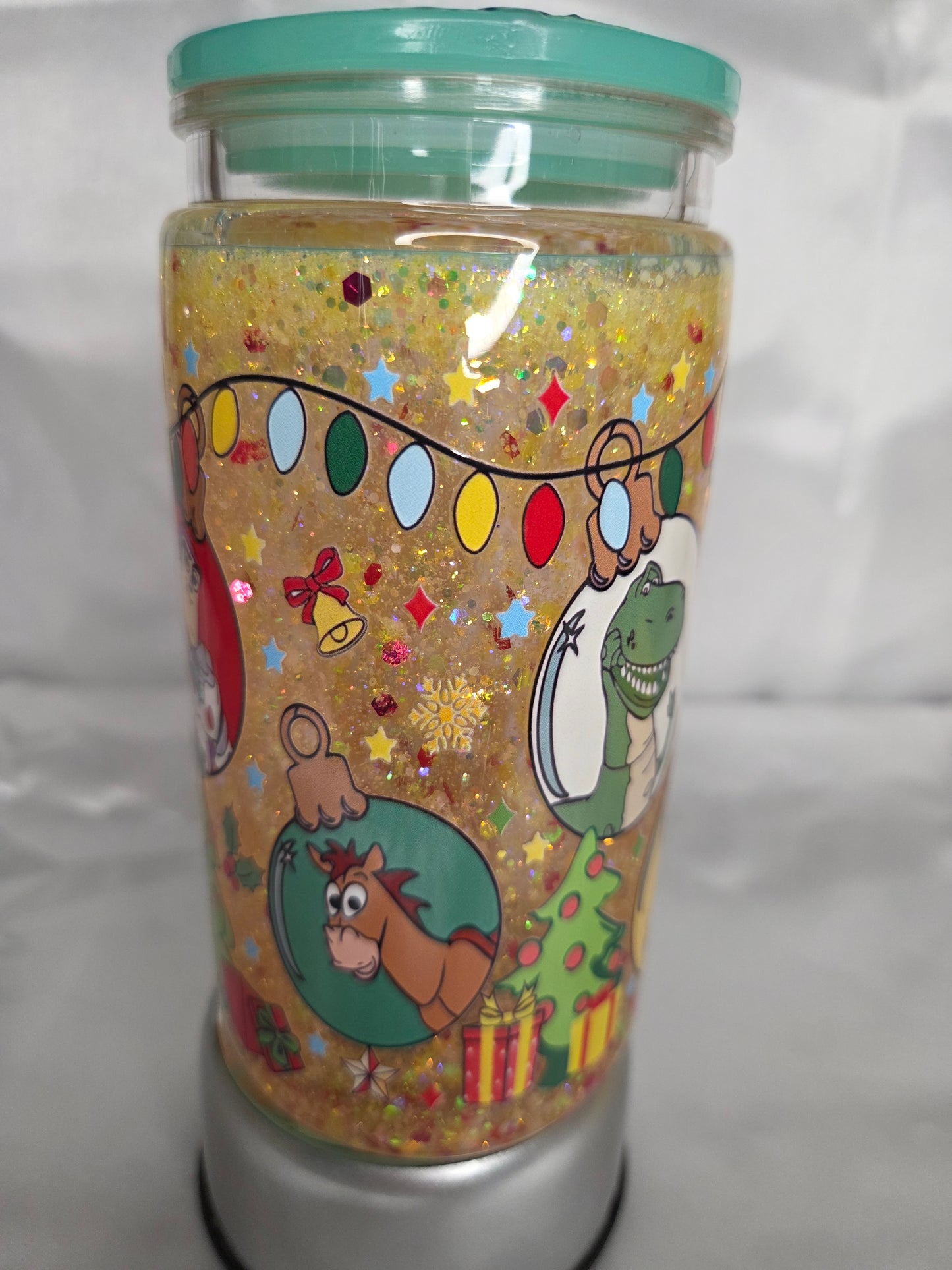 Pre-made Snowglobe acrylic Tumbler - Toy Story Christmas