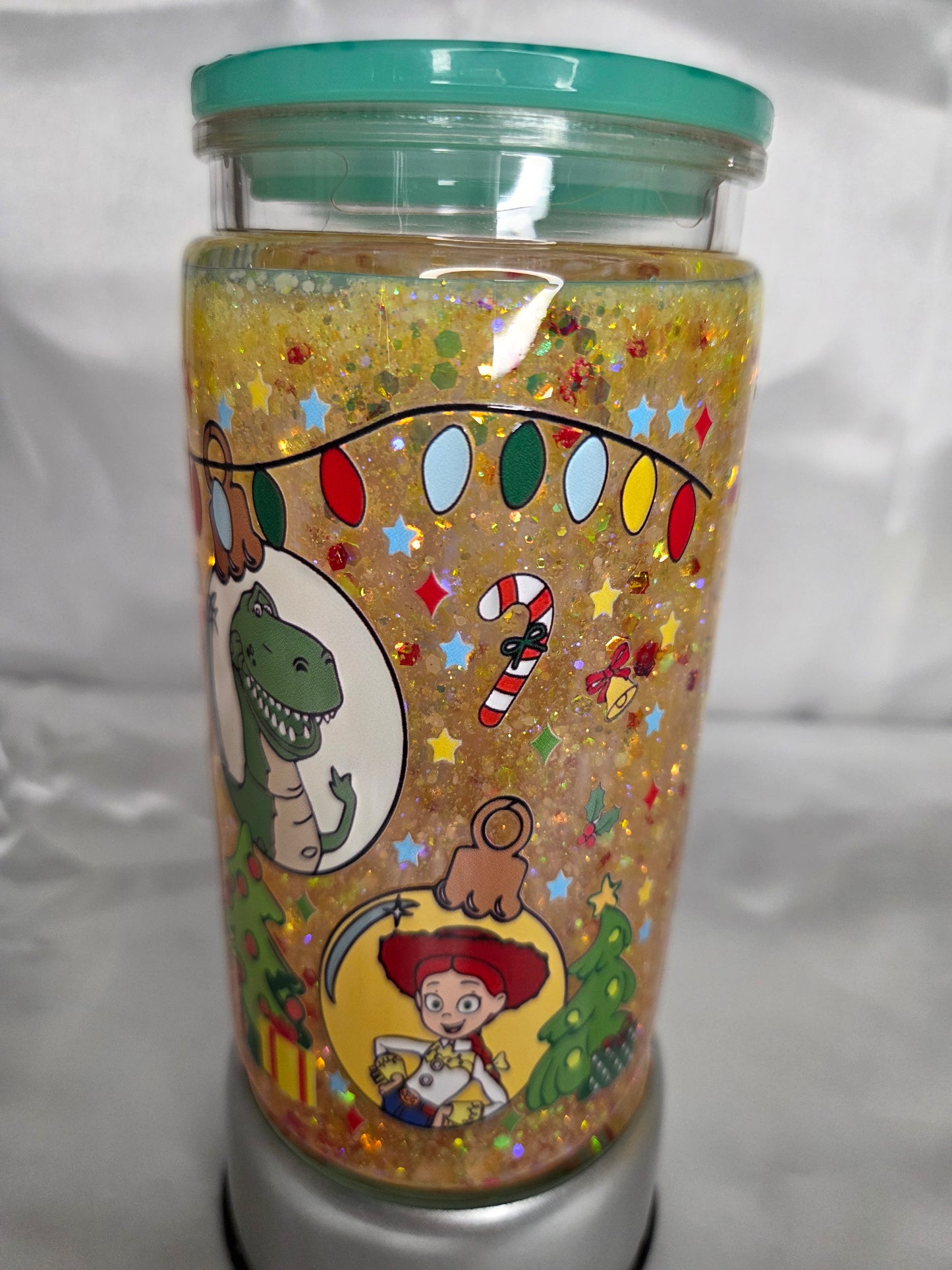 Pre-made Snowglobe acrylic Tumbler - Toy Story Christmas