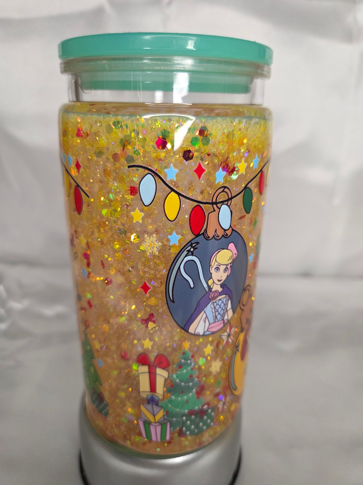 Pre-made Snowglobe acrylic Tumbler - Toy Story Christmas