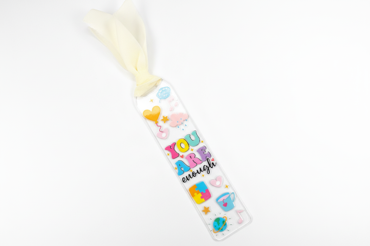 Bookmark acrylic with ribbon - You ARE enough