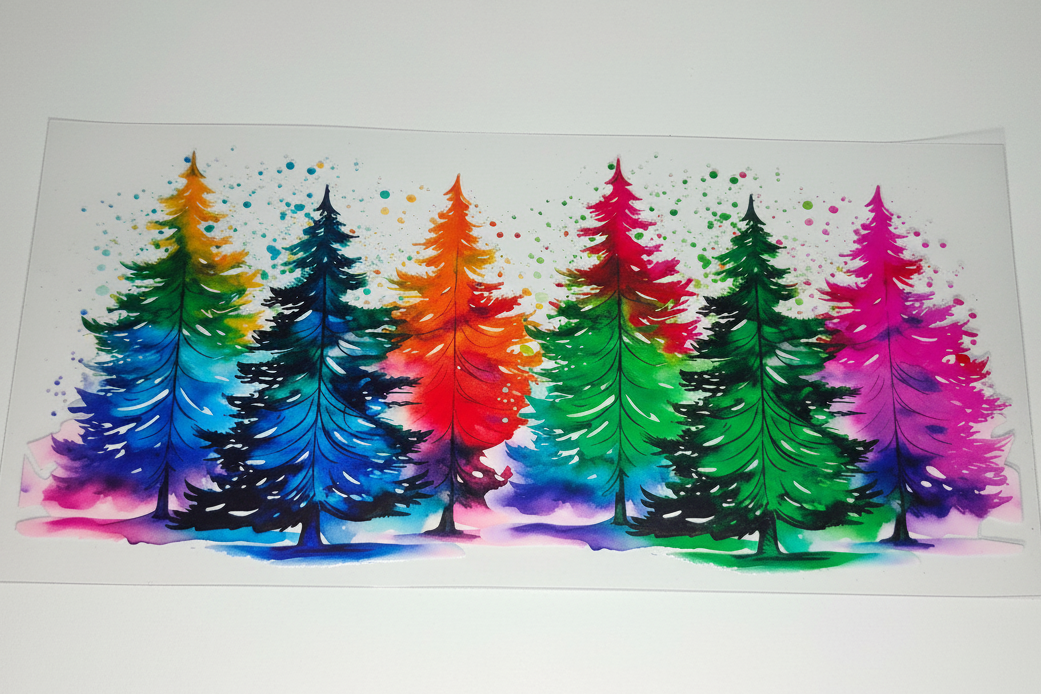 D Christmas - UV DTF 9.5 - Colored Forest