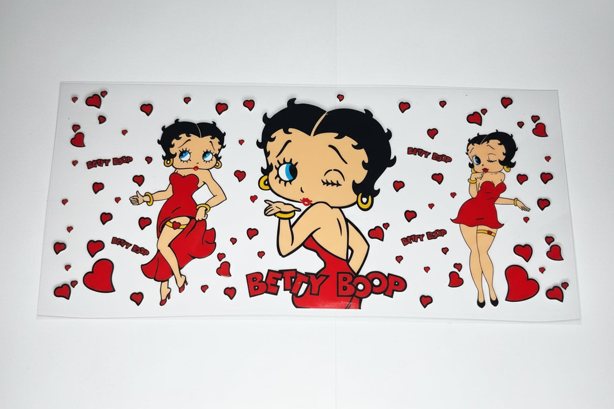 D Misc - UV DTF 9.5 - Betty Boop Eye Wink w/kiss