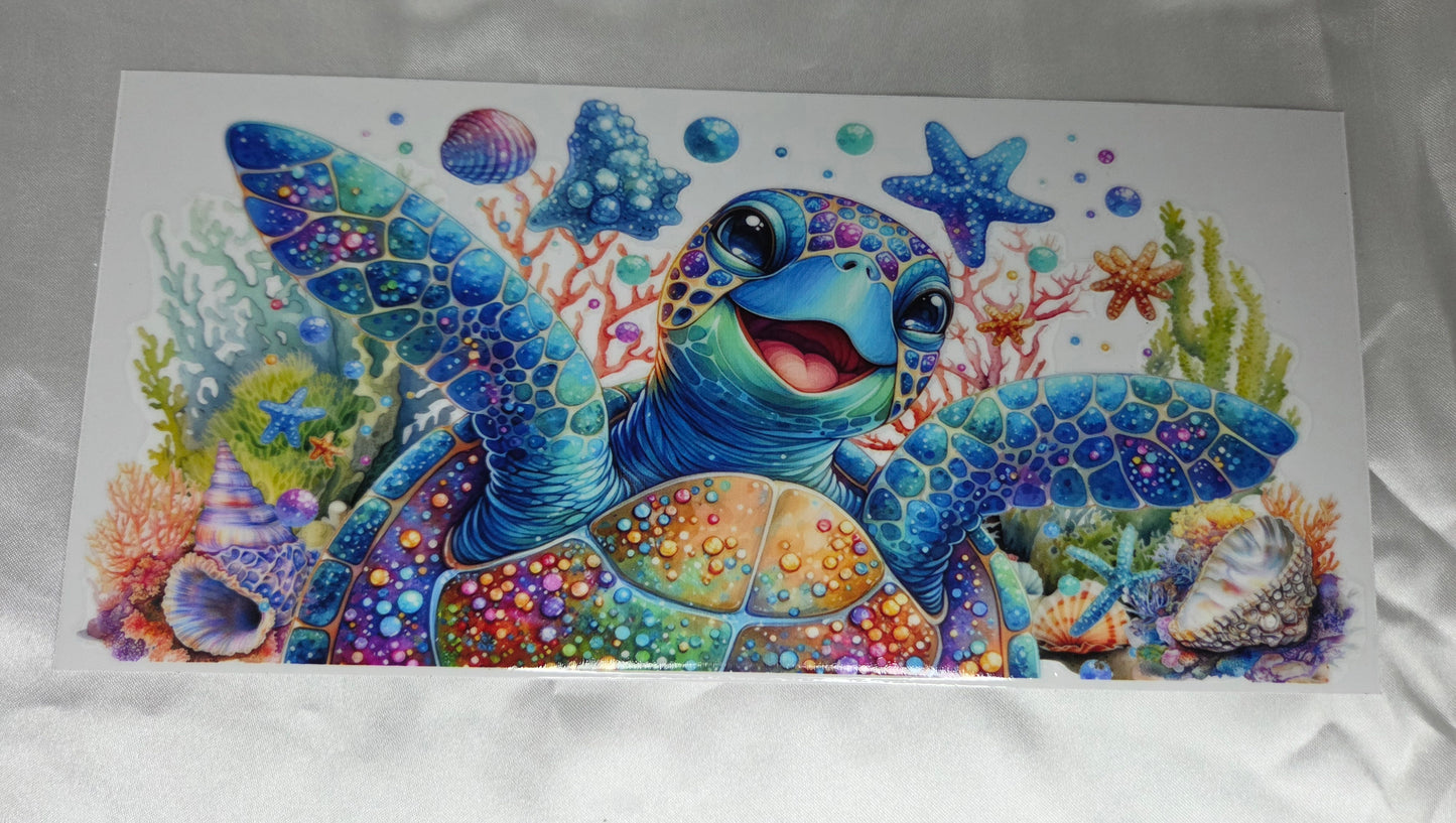 D Beach - UV DTF 9.5 - Happy Turtle