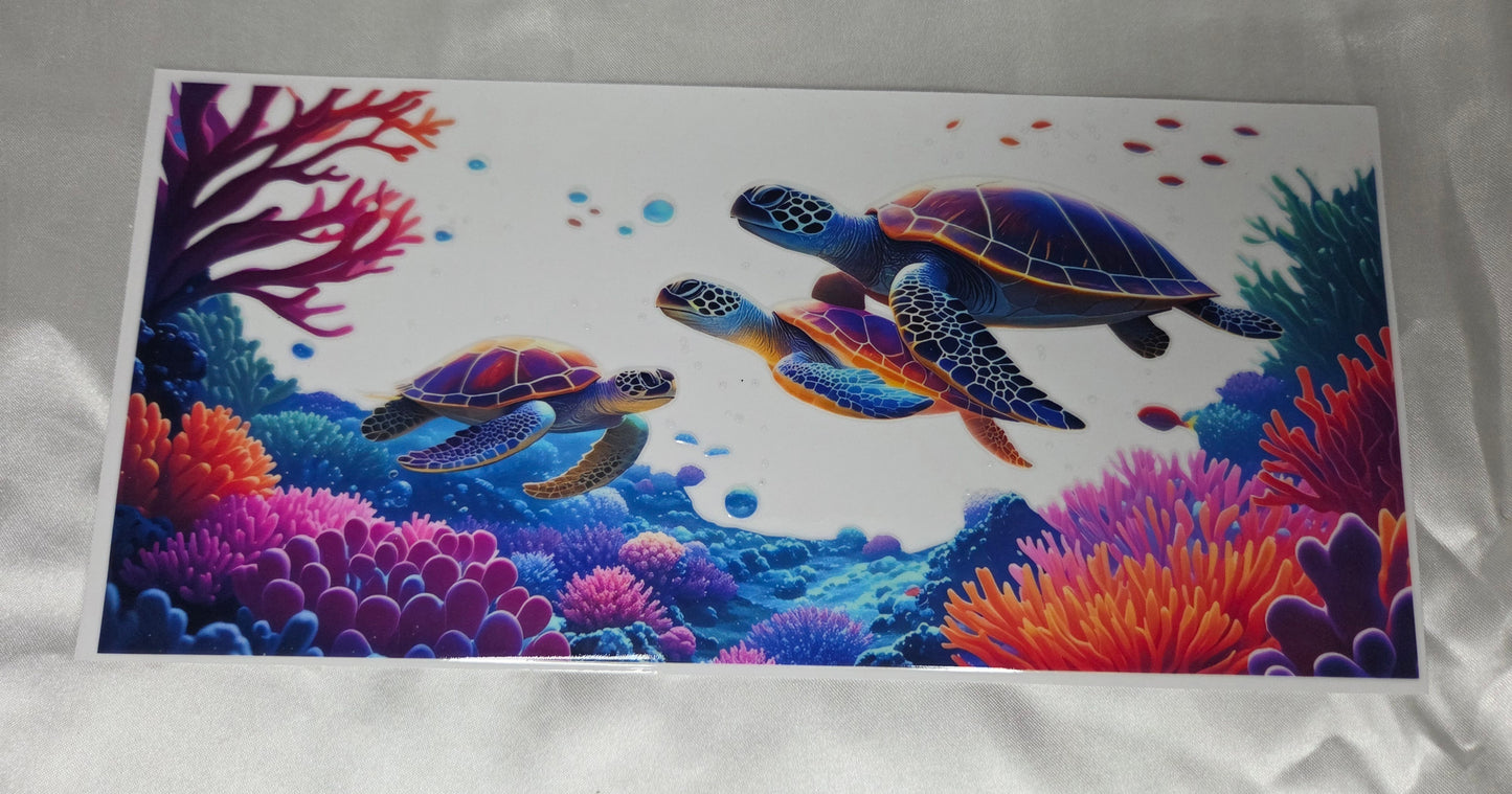 D Beach - UV DTF 9.5 - Couple of Turtles