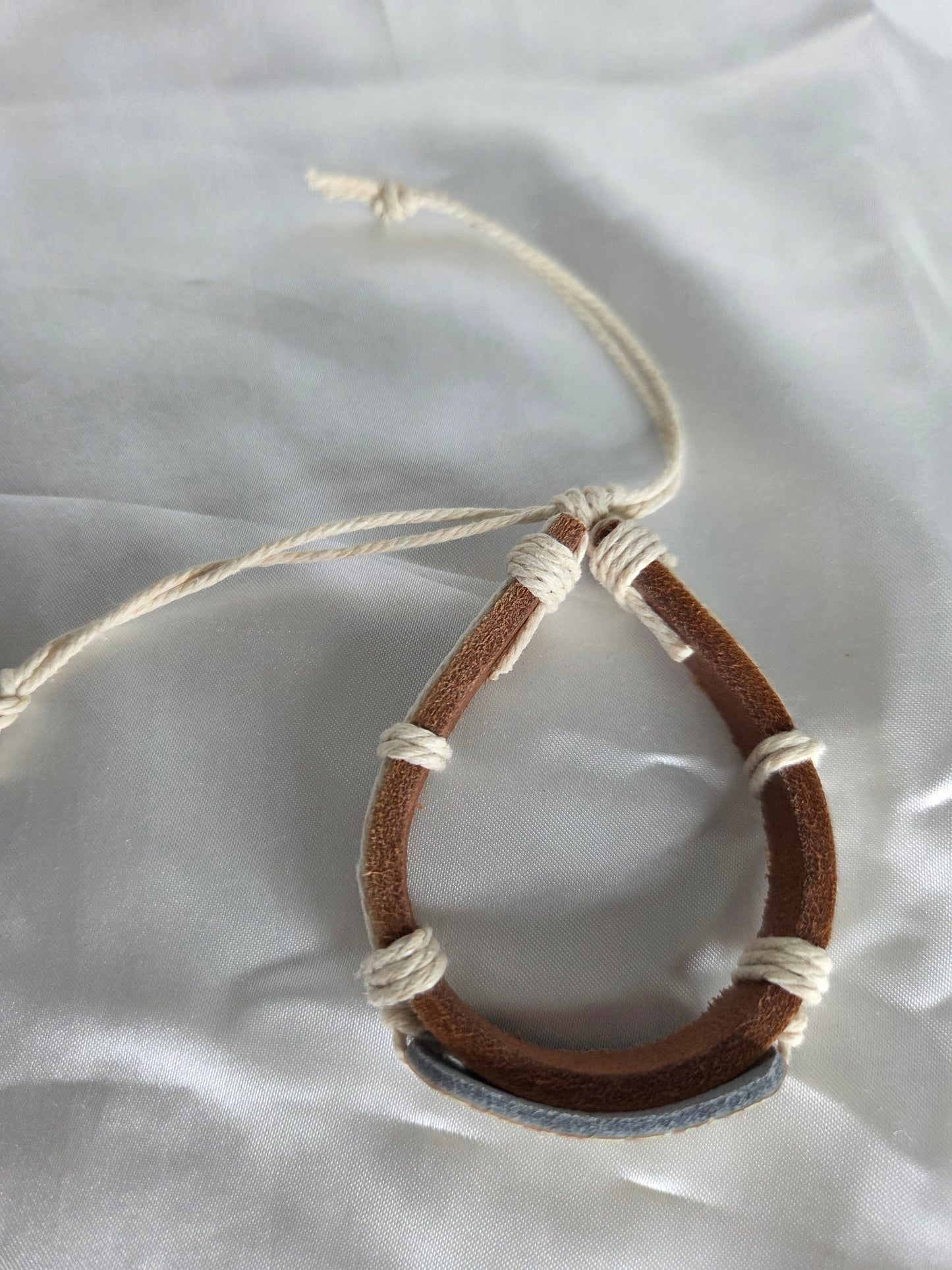 Bracelet - Kids 8" Adjustable PEACE leather