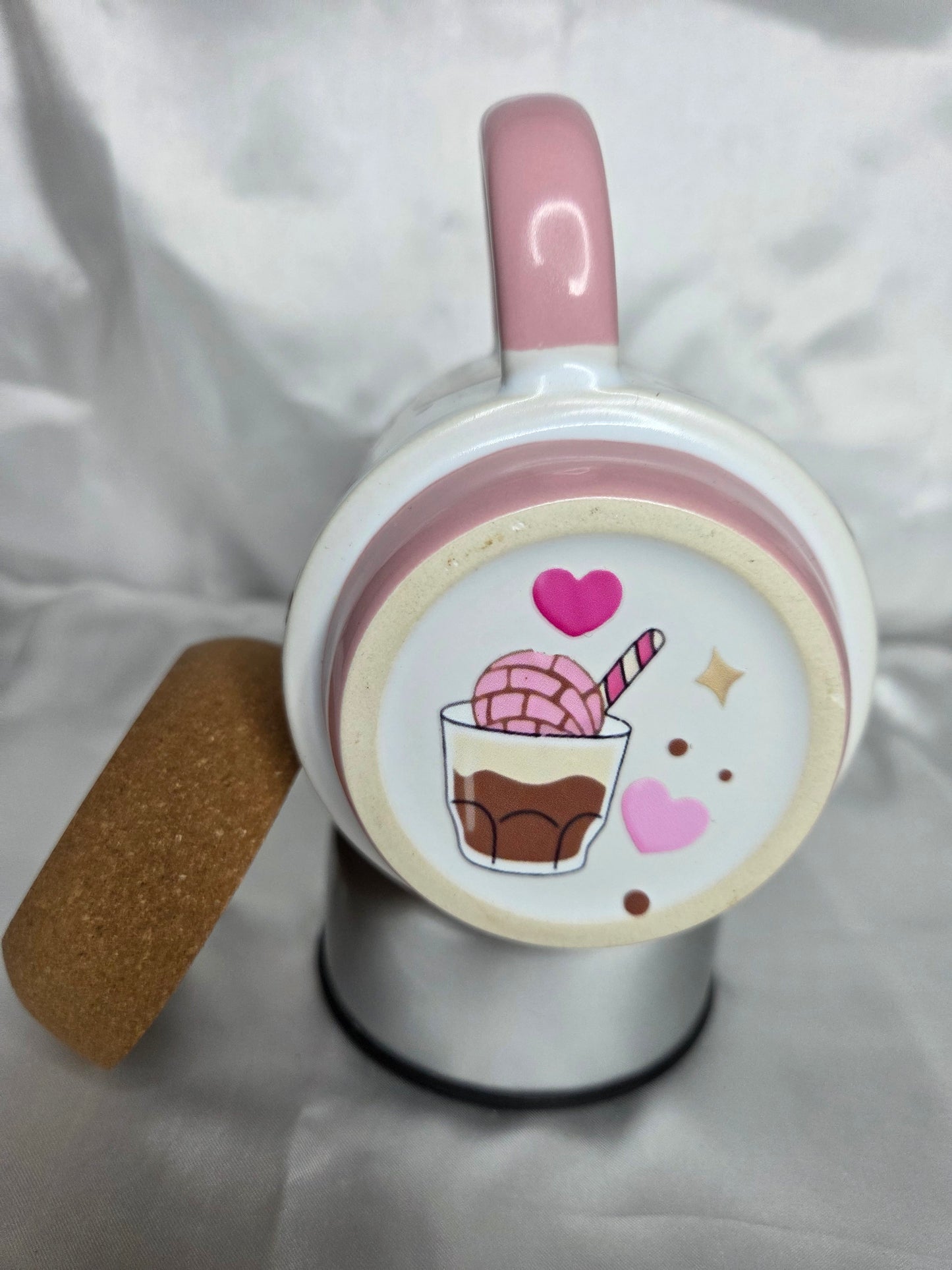 Pre-made ceramic mug - Cafecito pink pastel