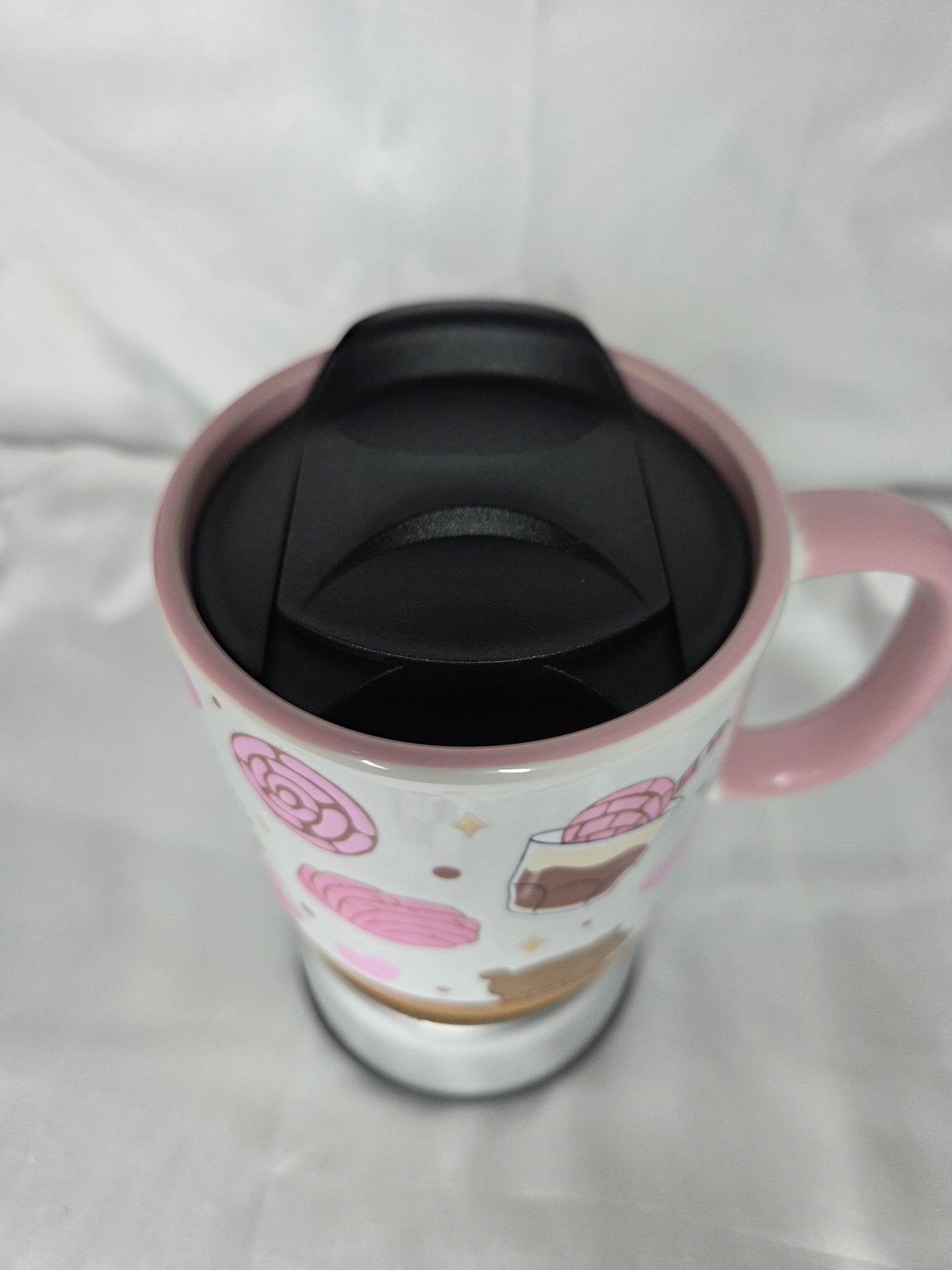 Pre-made ceramic mug - Cafecito pink pastel