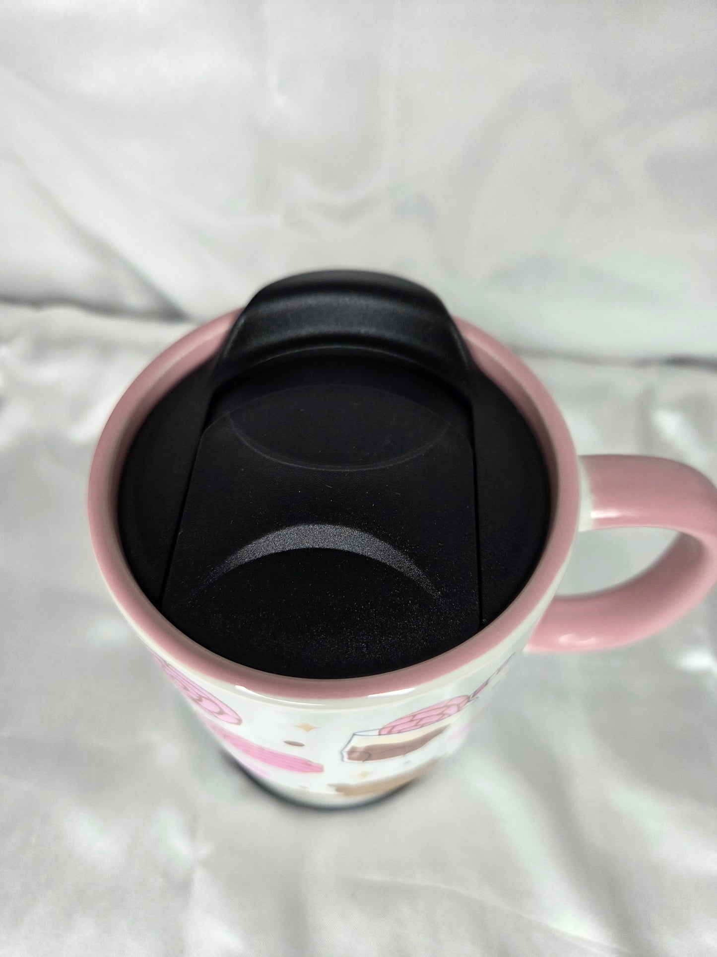 Pre-made ceramic mug - Cafecito pink pastel