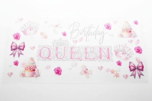 D MISC - UV DTF 9.5 - Pink Birthday Queen