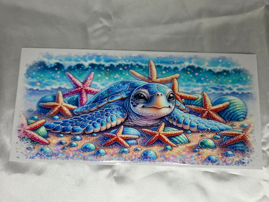 D Beach - UV DTF 9.5 -Sea Turtle & Starfish