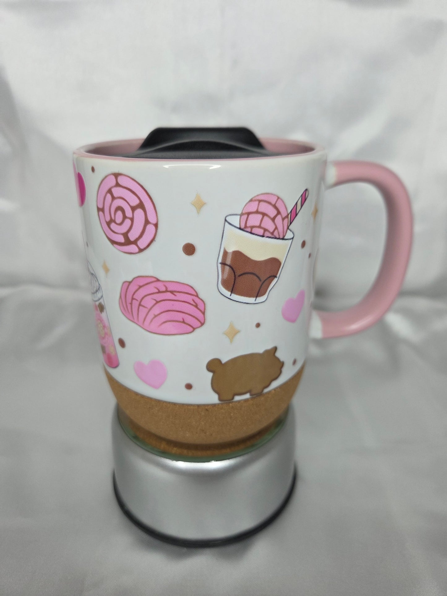 Pre-made ceramic mug - Cafecito pink pastel