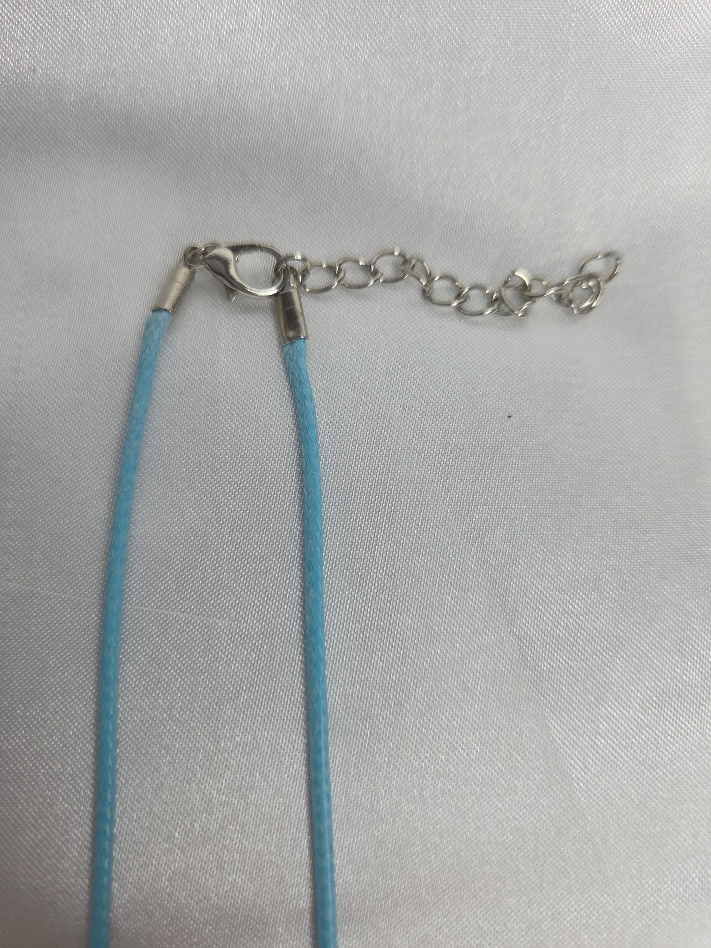 B - Necklace - Dolph with Blue/white beads