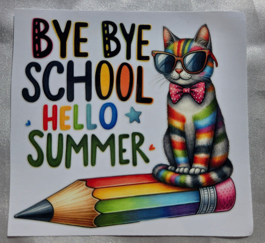 UV DTF 4 x 5 - Bye Bye School #6