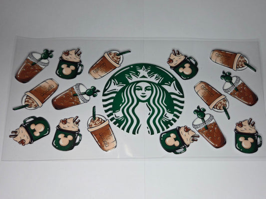 D Coffee - UV DTF 9.5 - Starbucks Mickey