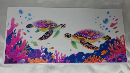 D Beach - UV DTF 9.5 - Facing Sea Turtles