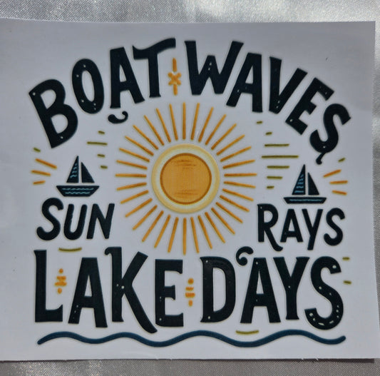 UV DTF 4 x 5 - Boat Waves #3