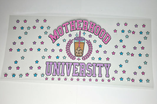 D MOM - UV DTF 9.5 - Motherhood University pastel stars