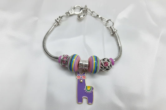Bracelet - Kids 8" Purple Llama